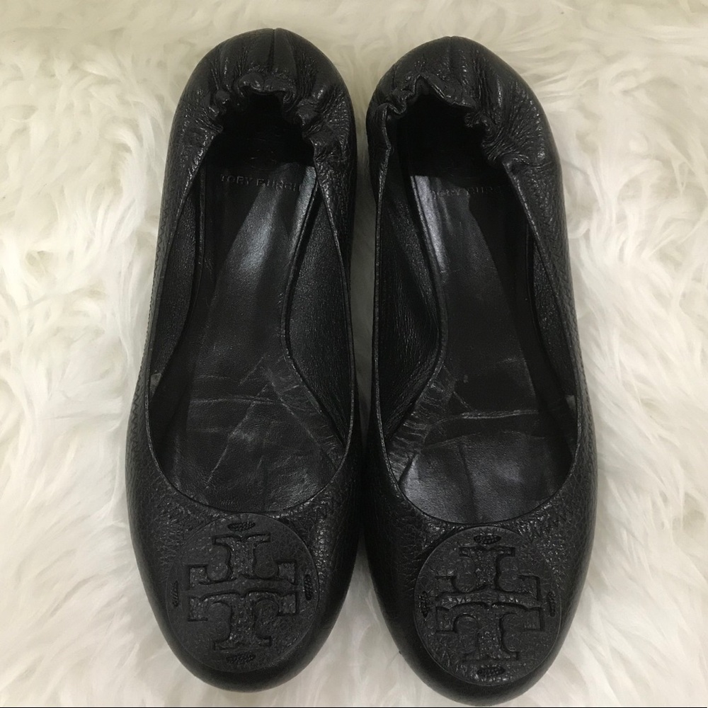 Tory Burch Women’s Reva Leather Flats Size 7.5 - Picture 3 of 10